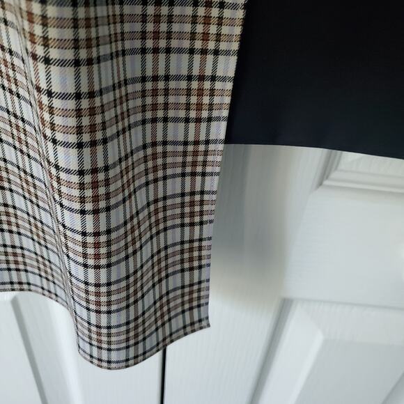 Tibi Sana Check Colorblock Shift Dress 2 Asymmetric Modern Lagenlook Deconstruct - Picture 7 of 15